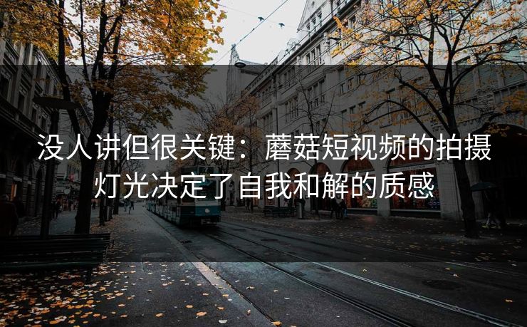 没人讲但很关键：蘑菇短视频的拍摄灯光决定了自我和解的质感